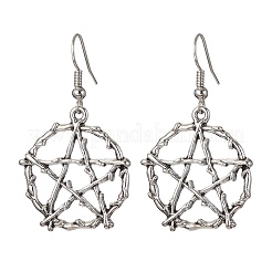 5 пара серег с подвесками из сплава 5 стилей EJEW-JE05551-S