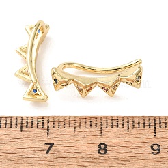 Boucles d'oreilles à clous en laiton pavé de zirconiums cubiques&nbsp;KK-CBAA351-10G