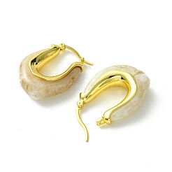 Латунные серьги обруча EJEW-C072-01G