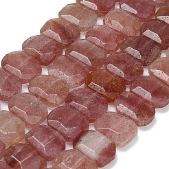 Perles de quartz fraise naturel&nbsp;G-C285-A03-01