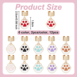12 шт. 6-х цветный эмалированный сплав стетоскоп подвесные украшения HJEW-OC00200