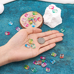 45 шт. 9 стиля градиентных цветных прозрачных смоляных кабошонов&nbsp;RESI-TA0003-11