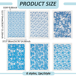 6 шт. 6 стиля бумажных керамических наклеек DIY-BC0015-29