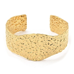 Широкие текстурированные браслеты-манжеты из нержавеющей стали 304&nbsp;LS-BJEW-P302-10G