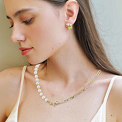 8 шт. латунные застежки с микропаве из прозрачного кубического циркония KK-BBC0018-55