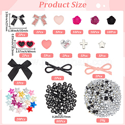DIY Harz Strass & ABS Kunststoff & Kunststoff Cabochons&nbsp;FIND-SC0021-32