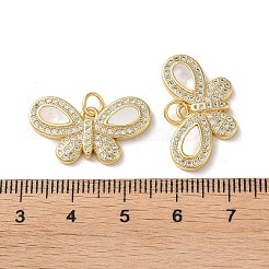 Латунные микропаве прозрачные подвески с фианитом&nbsp;KK-B083-37A-G