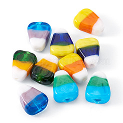 10pcs 5 Farben handgemachte Bunte Malerei-Perlen&nbsp;LAMP-TA0002-41