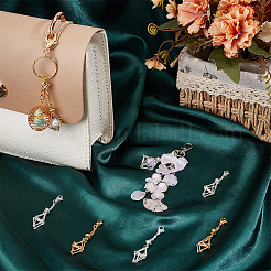 10 шт. 2 цвета латунный макраме мешочек пустой держатель для камня подвеска украшение&nbsp;HJEW-SC0001-85