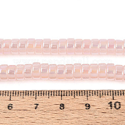 De color ab abalorios de imitación plateado cristal jade hebras&nbsp;GLAA-T026-3x6mm-J05