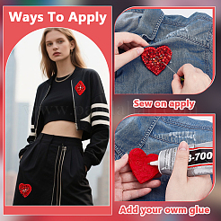 3 шт. 3 стиля смоляные нашивки со стразами для вышивки нитками с термофиксацией/пришивания&nbsp;PATC-FG0003-33