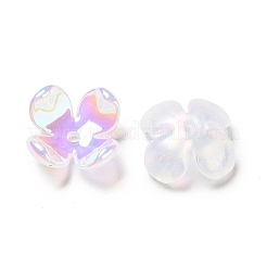 Непрозрачные радужные переливающиеся акриловые колпачки для бусин MACR-C009-11