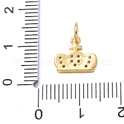 Messing micro pave klar zirkonia charme&nbsp;KK-CBA0009-09G