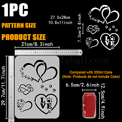 Пластиковые выдолбленные шаблоны трафаретов для рисования DIY-WH0396-819