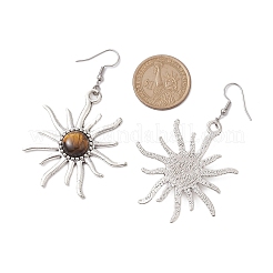 Драгоценный камень болтающийся серьги EJEW-JE05765