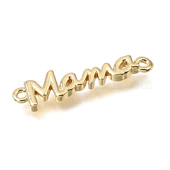 Breloques de connexion en laiton avec le mot « maman » pour la fête des mères&nbsp;KK-C263-25B-G