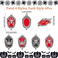 16 pendentif ovale en alliage pour Halloween&nbsp;FIND-SC0011-19