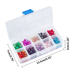 Perle di vetro crackle trasparente&nbsp;CCG-PH0003-09D