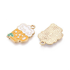 Подвески из сплава с эмалью ко дню святого патрика&nbsp;ENAM-T024-42B-G