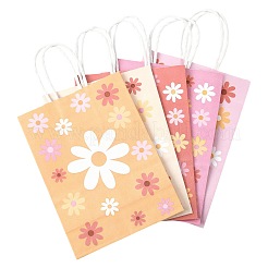 12 шт. 5-х цветные прямоугольные бумажные подарочные пакеты с рисунком подсолнуха CARB-FS0001-06