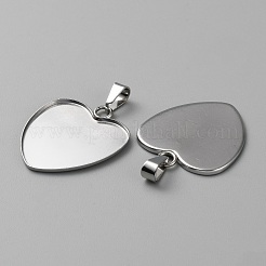 Оправы для подвесок из нержавеющей стали 304 в виде кабошонов STAS-WH0037-07B-P