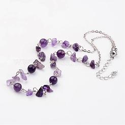 Драгоценный камень бисера ожерелья NJEW-JN01702