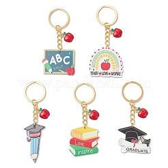 5 шт. 5 стиля брелок-подвеска из смолы на тему выпускного KEYC-JKC01271