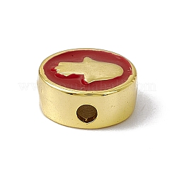 Настоящие 18-каратные позолоченные латунные эмалевые бусины&nbsp;LS-KK-F814-05G-02