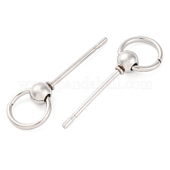 Фурнитура для сережек-гвоздиков из нержавеющей стали 304 с защитой от потускнения STAS-H226-08P-01