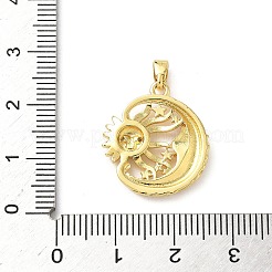 Pendentifs avec zircon cubiques à micro-pavés en laiton&nbsp;KK-P334-07G