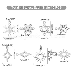 40 шт. 4 подвески из нержавеющей стали 201 STAS-DC0006-44