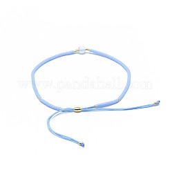 Verstellbare geflochtene Perlenarmbänder aus natürlichem Achat&nbsp;BJEW-F391-A11