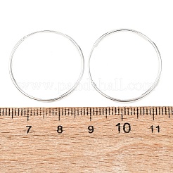 925 серебряные серьги-обручи&nbsp;EJEW-C179-05C-S