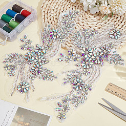 Аппликация из полиэфирного стекла и страз&nbsp;DIY-WH0010-85