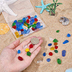 80 pezzo di decorazione in vetro per esposizione serie oceano&nbsp;DJEW-PA0001-04A
