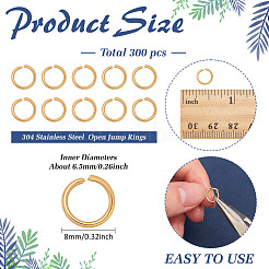 300 шт. соединительные кольца из нержавеющей стали 304 STAS-ME0002-15