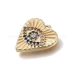 Pendenti in zirconi cubici colorati in micro pavè di ottone&nbsp;CU-CBA7960-01G