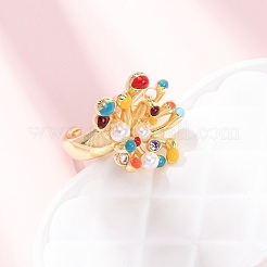 Polsini aperti in ottone con micro pavé di zirconi&nbsp;RJEW-C153-03G