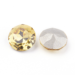 Cabochons de strass pointu dos et dos plaqué en verre&nbsp;RGLA-J012-8mm-226