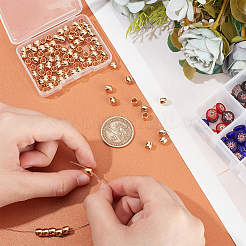 100 шт. долговечные позолоченные латунные европейские бусины KK-UN0002-88