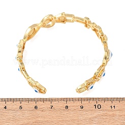 Латунь манжеты браслеты для женщин&nbsp;BJEW-C140-34G