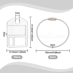 30 шт. акриловые доски для намотки ниток TOOL-BC0002-24