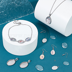 DIY ovales Rohling-Kuppel-Schmuckset zum Herstellen&nbsp;DIY-UN0050-26
