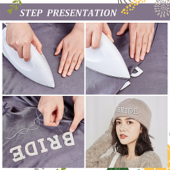 Пластиковые бусины с имитацией жемчуга на аппликациях для свадьбы&nbsp;PATC-FG0001-24