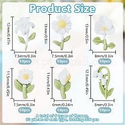 300 шт. 6 стиля светящиеся непрозрачные эпоксидные смолы декоден кабошоны CRES-DR0001-03