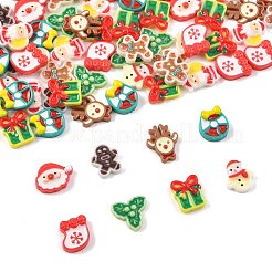 100 шт. 10 стильных рождественских кабошона из светящейся смолы&nbsp;RESI-FS0002-40