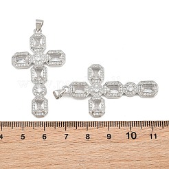 Pendentifs avec zircon cubiques à micro-pavés en laiton&nbsp;CU-CBADC6C-13P-02