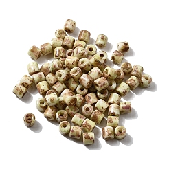 Цилиндрические бусины ручной работы в технике лэмпворк&nbsp;GLAA-D305-01A