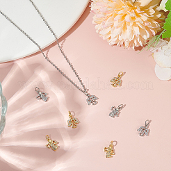 8 Stück 4 Stile Messing Micro Pave Zirkonia Charms&nbsp;KK-ME0001-19
