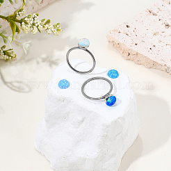 4 Stück 4 Farben Harz-Opal-Imitat-Cabochons&nbsp;RESI-PH0002-71